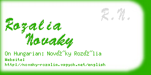 rozalia novaky business card